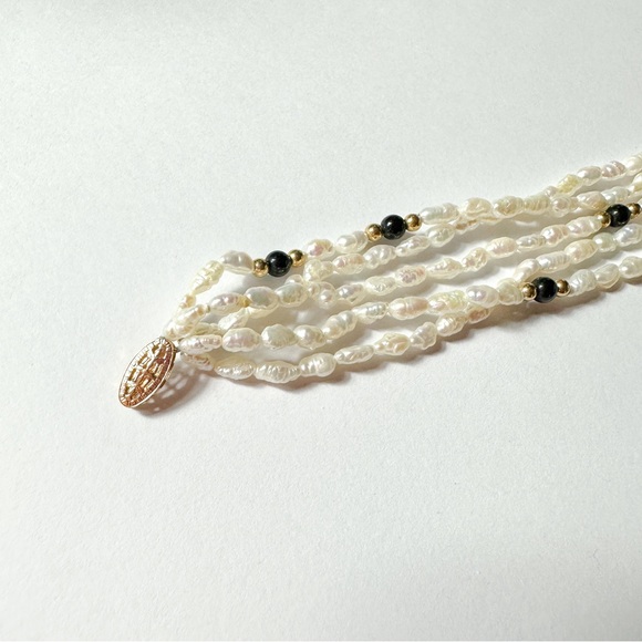 Vintage 14k Gold Rice Pearls Bracelet - Picture 3 of 6